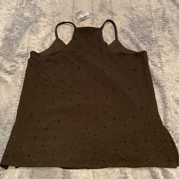 **NWT** Very pretty little black top with delicate sequins - Picture 11 of 13